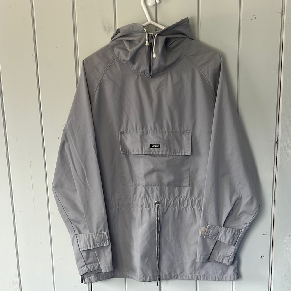 Vintage Landor Anorak Shell Windbreaker Unisex Size Large Grey